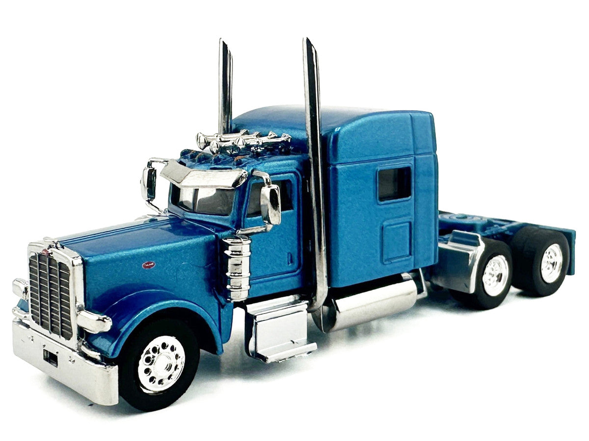 Peterbilt 389 Truck Tractor with Sleeper Cab Blue Metallic 1/87 (HO) Scale Plastic Model Car by HO Logistics LuxuryLifeWay Online Store