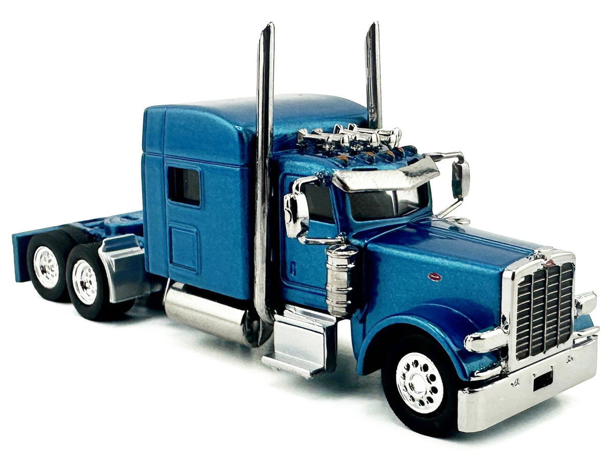 Peterbilt 389 Truck Tractor with Sleeper Cab Blue Metallic 1/87 (HO) Scale Plastic Model Car by HO Logistics LuxuryLifeWay Online Store