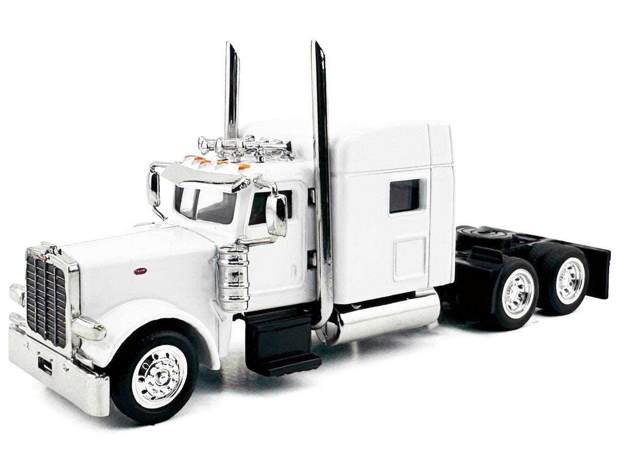 Peterbilt 389 Truck Tractor with Sleeper Cab White 1/87 (HO) Scale Plastic Model Car by HO Logistics LuxuryLifeWay Online Store