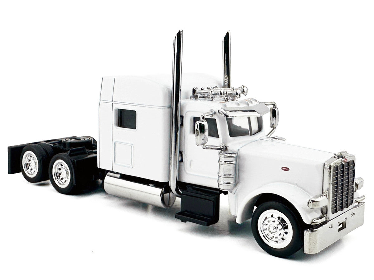 Peterbilt 389 Truck Tractor with Sleeper Cab White 1/87 (HO) Scale Plastic Model Car by HO Logistics LuxuryLifeWay Online Store