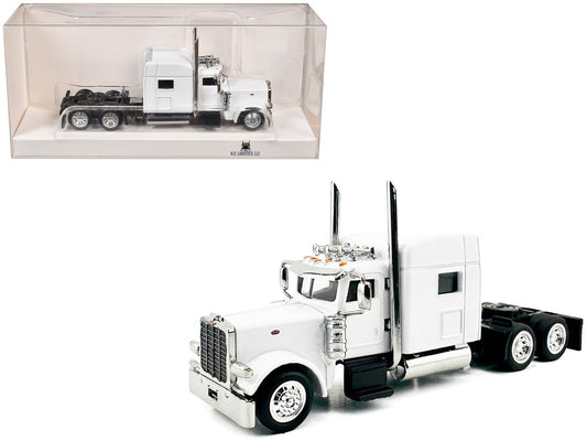Peterbilt 389 Truck Tractor with Sleeper Cab White 1/87 (HO) Scale Plastic Model Car by HO Logistics LuxuryLifeWay Online Store