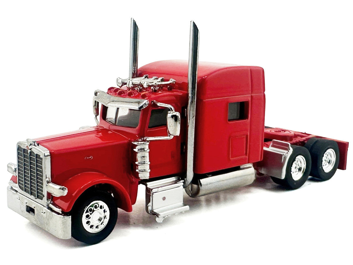 Peterbilt 389 Truck Tractor with Sleeper Cab Red 1/87 (HO) Scale Plastic Model Car by HO Logistics LuxuryLifeWay Online Store