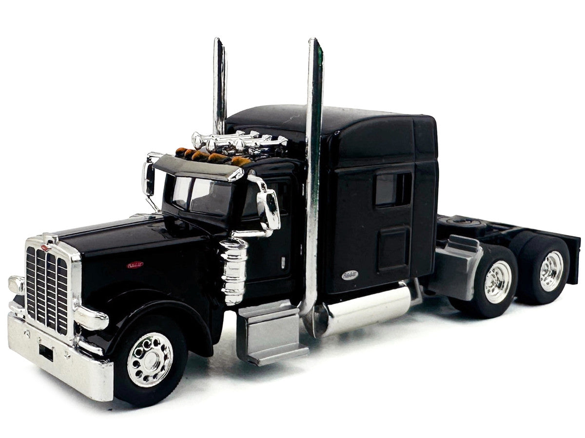 Peterbilt 389 Truck Tractor with Sleeper Cab Black 1/87 (HO) Scale Plastic Model Car by HO Logistics LuxuryLifeWay Online Store