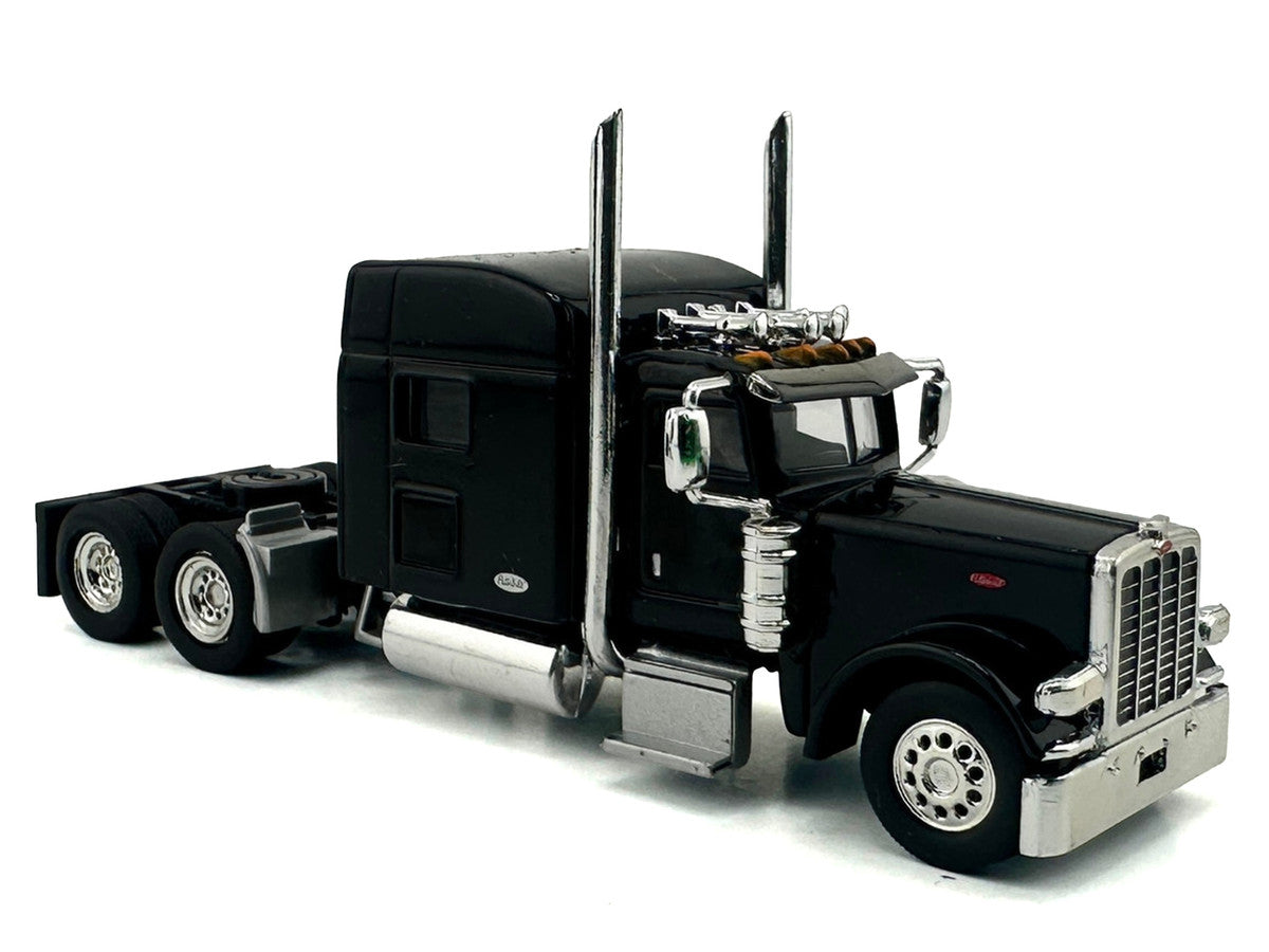 Peterbilt 389 Truck Tractor with Sleeper Cab Black 1/87 (HO) Scale Plastic Model Car by HO Logistics LuxuryLifeWay Online Store