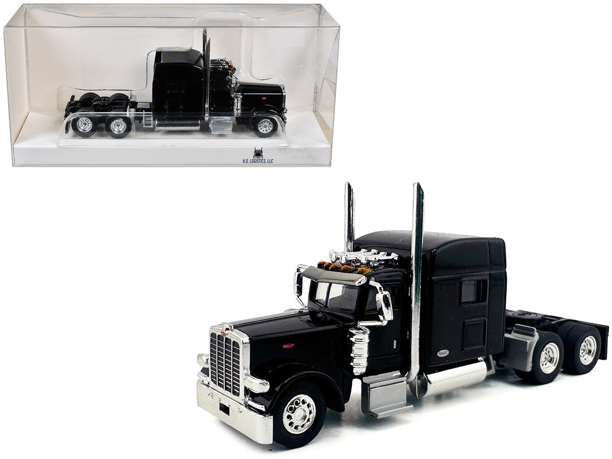 Peterbilt 389 Truck Tractor with Sleeper Cab Black 1/87 (HO) Scale Plastic Model Car by HO Logistics LuxuryLifeWay Online Store