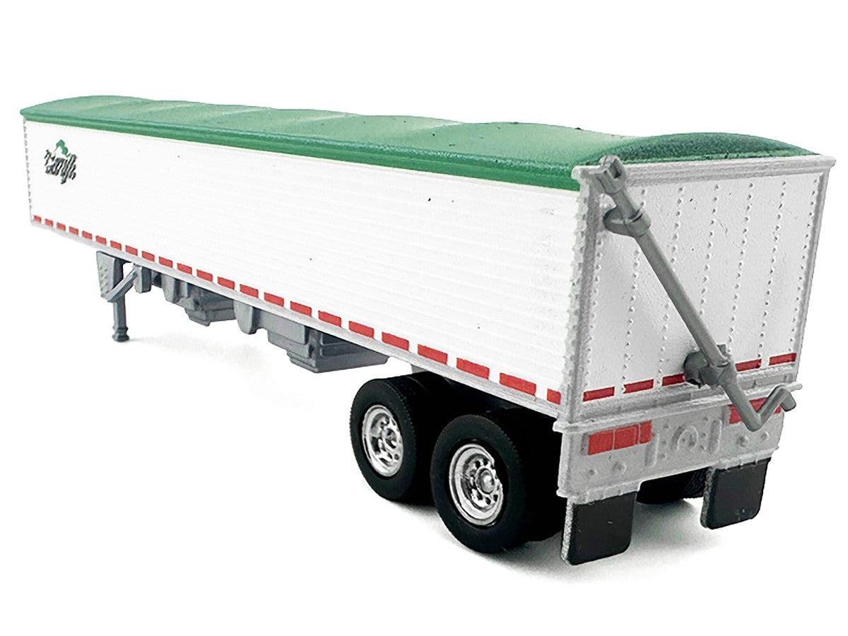 Covered Grain Trailer White with Green Tarp "Cargill" 1/87 (HO) Plastic Model Car by HO Logistics LuxuryLifeWay Online Store