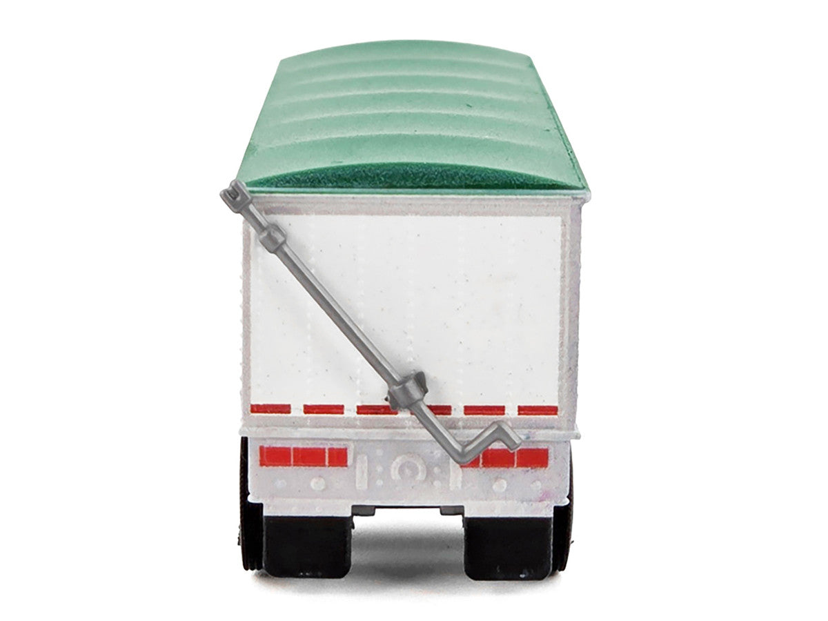 Covered Grain Trailer White with Green Tarp "Cargill" 1/87 (HO) Plastic Model Car by HO Logistics LuxuryLifeWay Online Store
