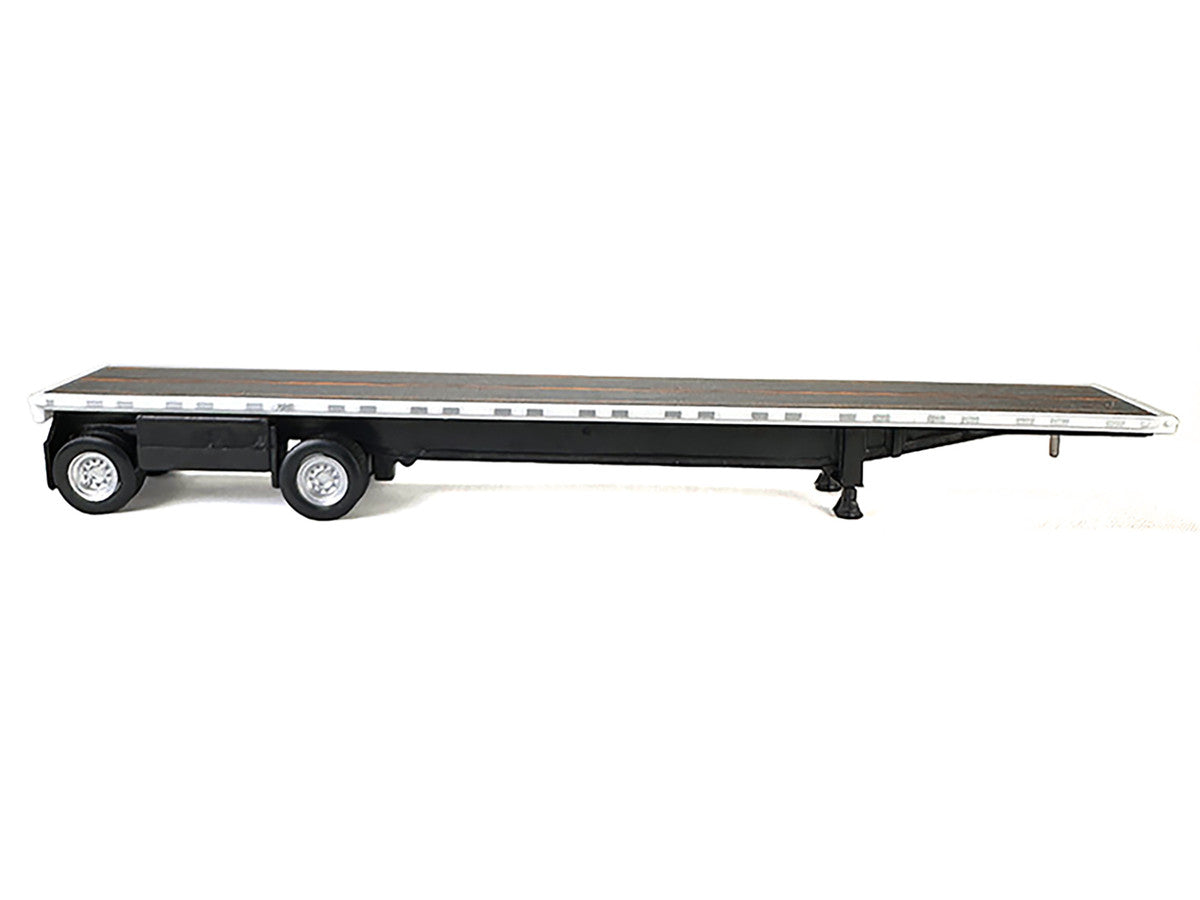 High Boy Spread Axle Flatbed Trailer White 1/87 (HO) Plastic Model Car by HO Logistics LuxuryLifeWay Online Store