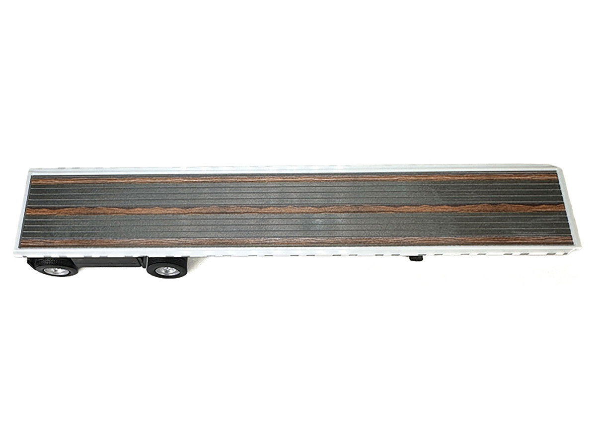 High Boy Spread Axle Flatbed Trailer White 1/87 (HO) Plastic Model Car by HO Logistics LuxuryLifeWay Online Store