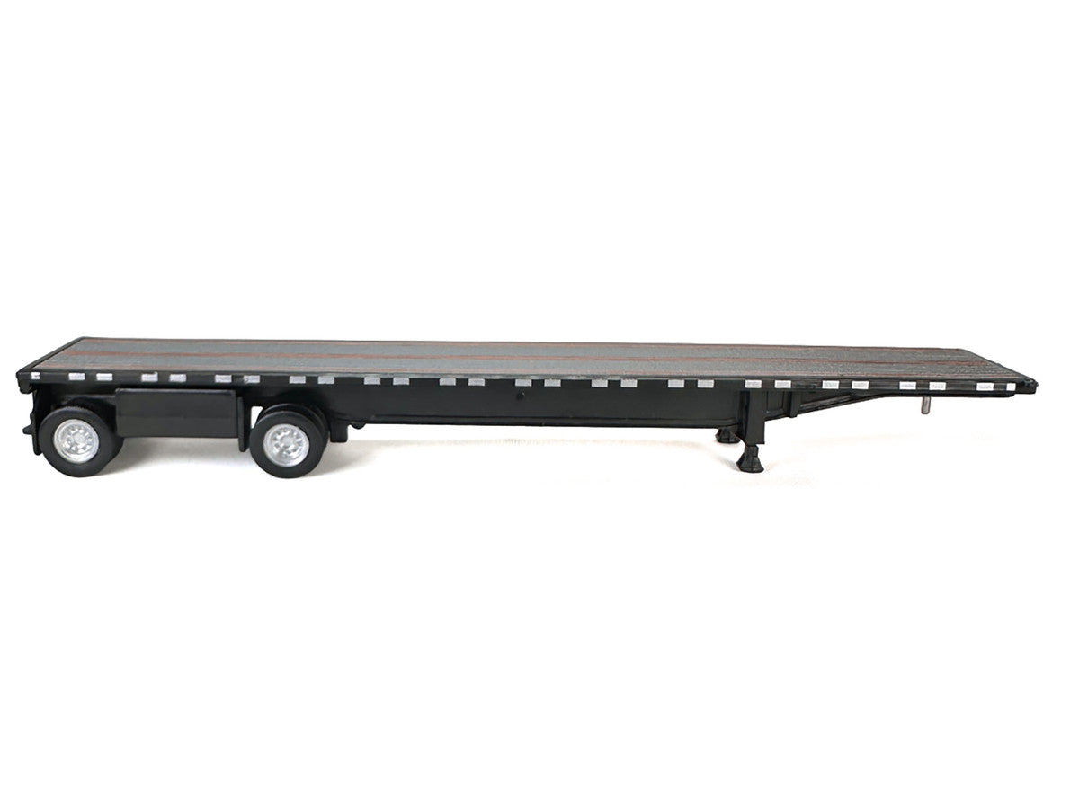 High Boy Spread Axle Flatbed Trailer Black 1/87 (HO) Plastic Model Car by HO Logistics LuxuryLifeWay Online Store