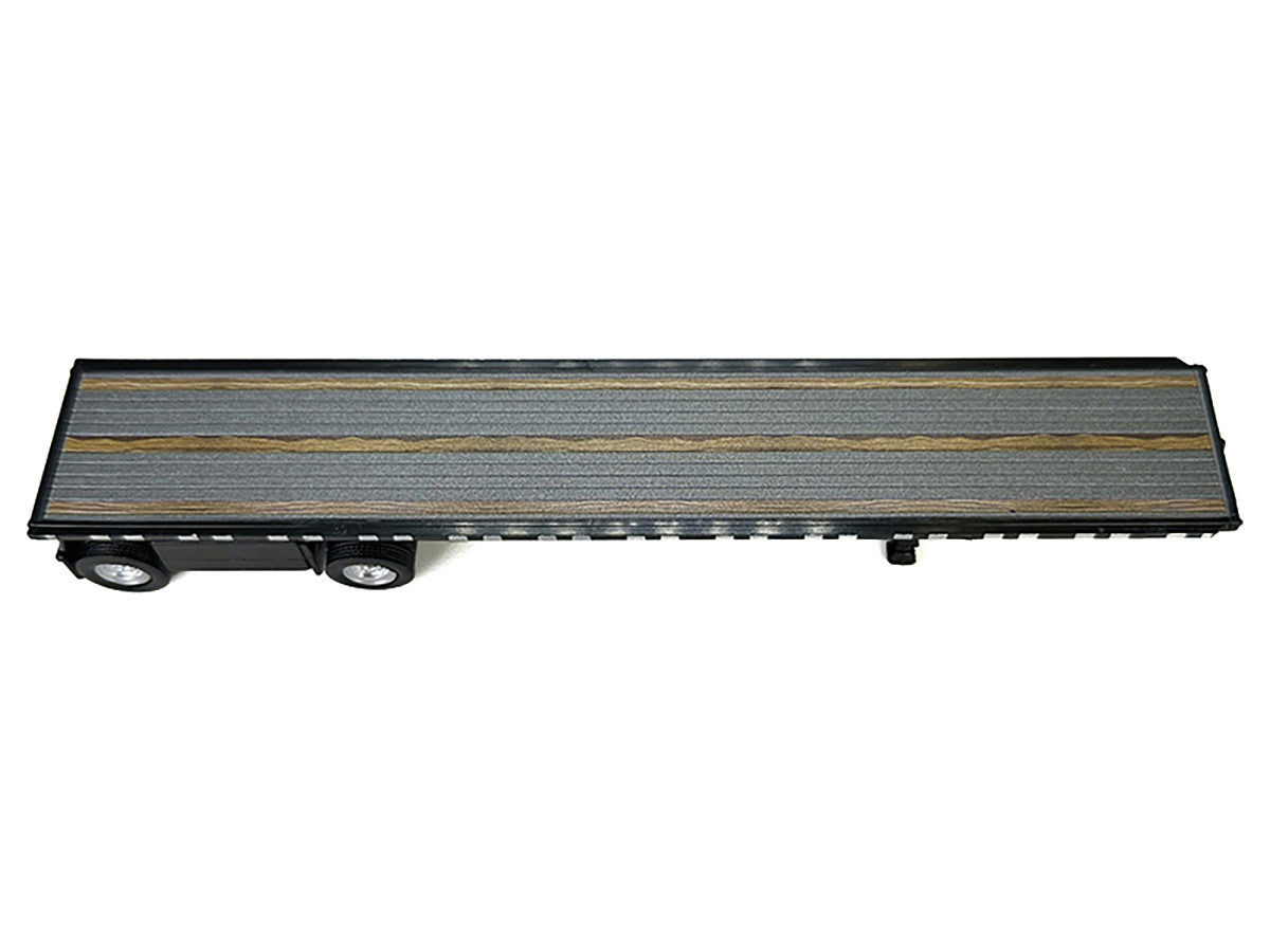 High Boy Spread Axle Flatbed Trailer Black 1/87 (HO) Plastic Model Car by HO Logistics LuxuryLifeWay Online Store