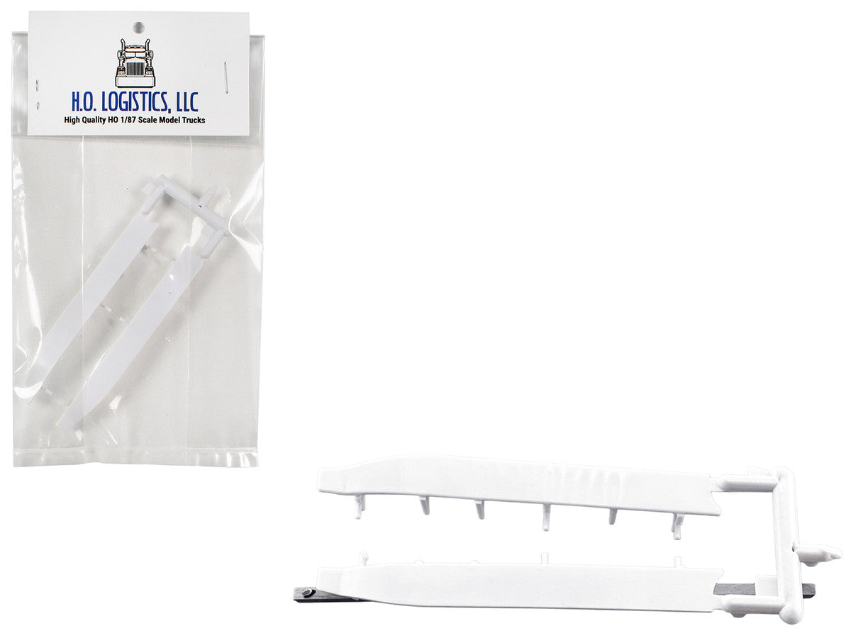Trailer Wind Skirts for 53' Dry Vans White 1/87 (HO) Plastic Model Car by HO Logistics LuxuryLifeWay Online Store