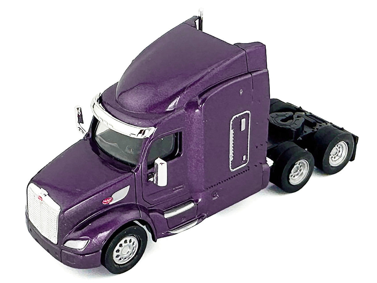 Peterbilt 579 Sleeper Cab Purple Metallic 1/87 (HO) Plastic Model Car by HO Logistics LuxuryLifeWay Online Store