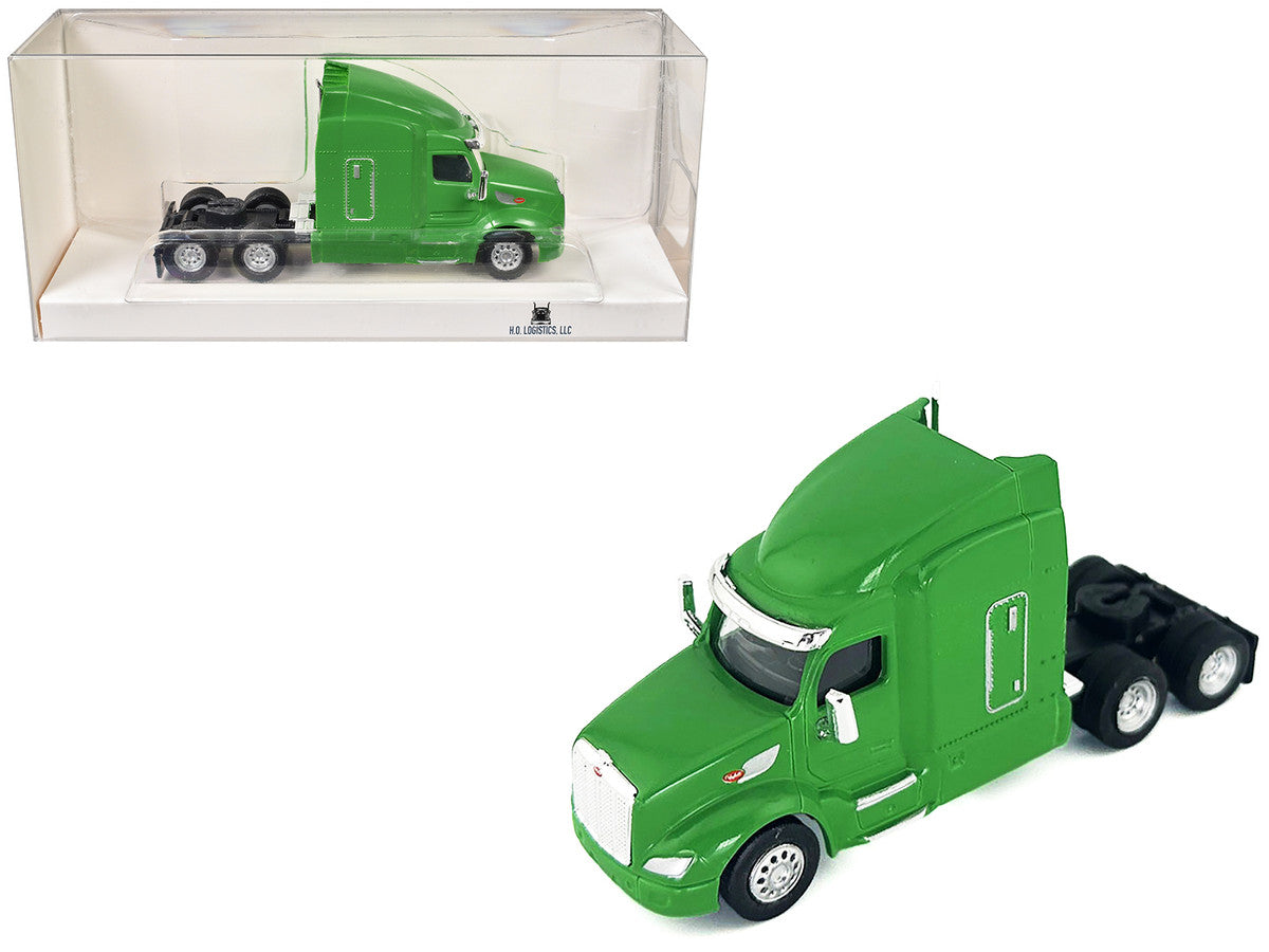 Peterbilt 579 Sleeper Cab Lime Green 1/87 (HO) Plastic Model Car by HO Logistics LuxuryLifeWay Online Store