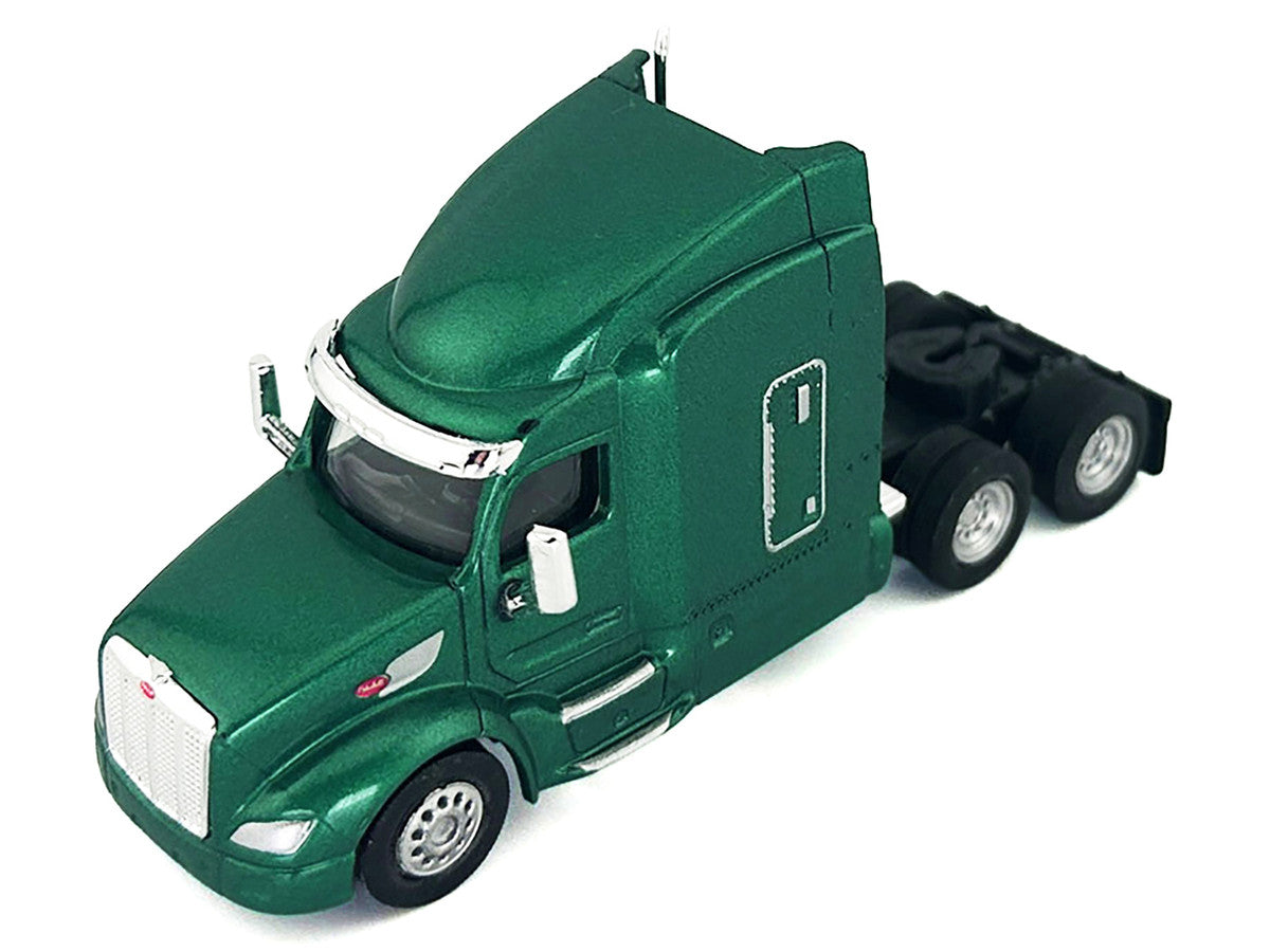 Peterbilt 579 Sleeper Cab Green Metallic 1/87 (HO) Plastic Model Car by HO Logistics LuxuryLifeWay Online Store