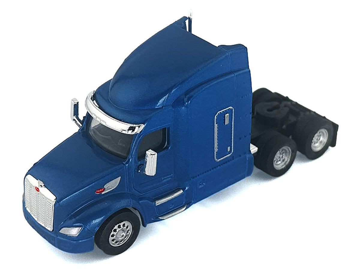 Peterbilt 579 Sleeper Cab Blue Metallic 1/87 (HO) Plastic Model Car by HO Logistics LuxuryLifeWay Online Store
