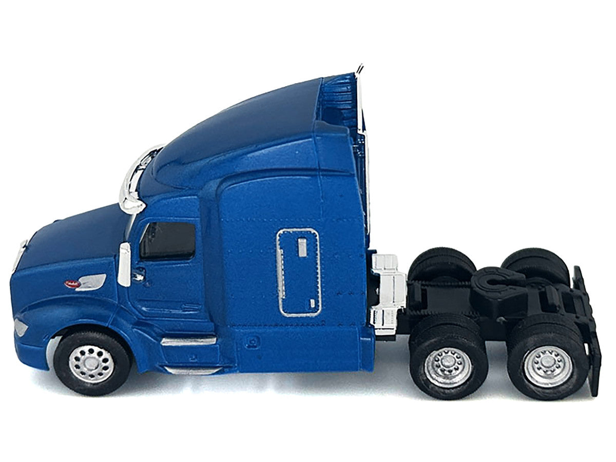 Peterbilt 579 Sleeper Cab Blue Metallic 1/87 (HO) Plastic Model Car by HO Logistics LuxuryLifeWay Online Store