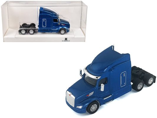 Peterbilt 579 Sleeper Cab Blue Metallic 1/87 (HO) Plastic Model Car by HO Logistics LuxuryLifeWay Online Store