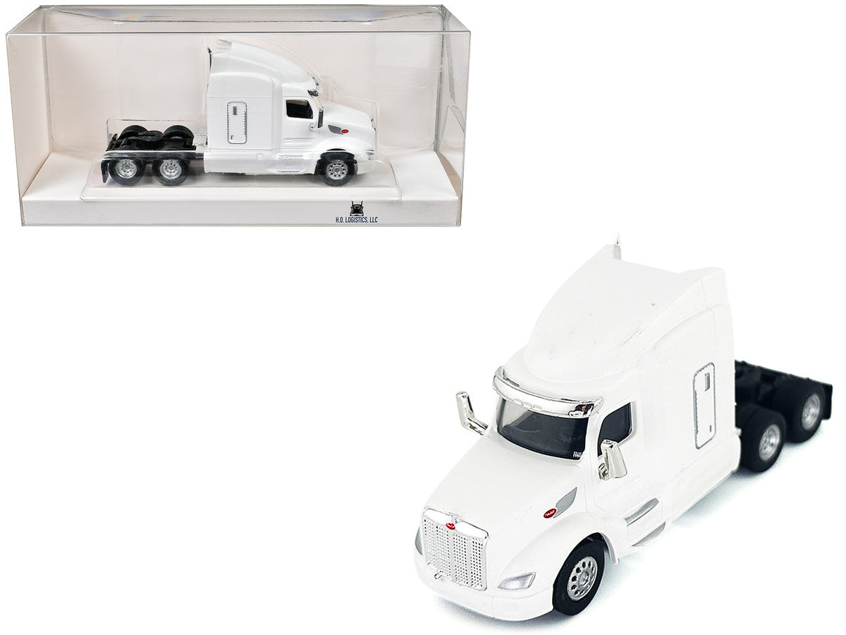 Peterbilt 579 Sleeper Cab White 1/87 (HO) Plastic Model Car by HO Logistics LuxuryLifeWay Online Store