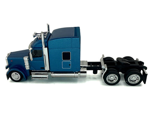 Peterbilt 589 with Stand Up Sleeper Cab Blue Metallic 1/87 (HO) Plastic Model Car by HO Logistics LuxuryLifeWay Online Store