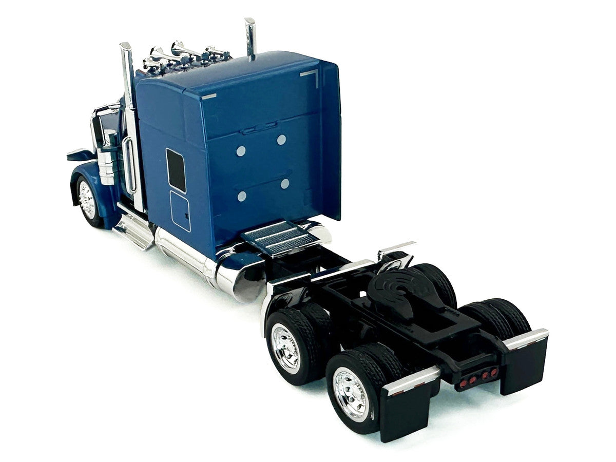Peterbilt 589 with Stand Up Sleeper Cab Blue Metallic 1/87 (HO) Plastic Model Car by HO Logistics LuxuryLifeWay Online Store