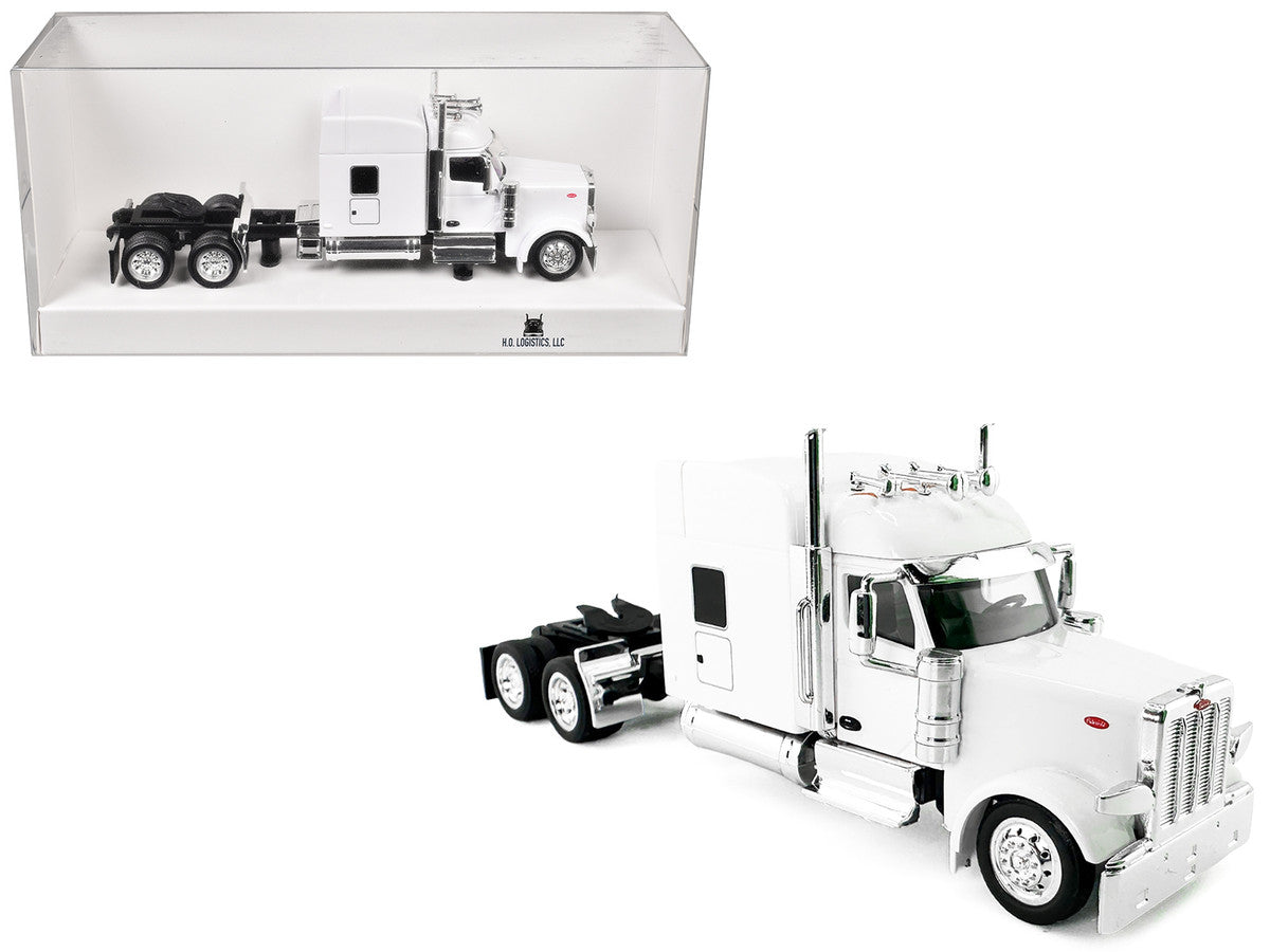 Peterbilt 589 with Stand Up Sleeper Cab White 1/87 (HO) Plastic Model Car by HO Logistics LuxuryLifeWay Online Store