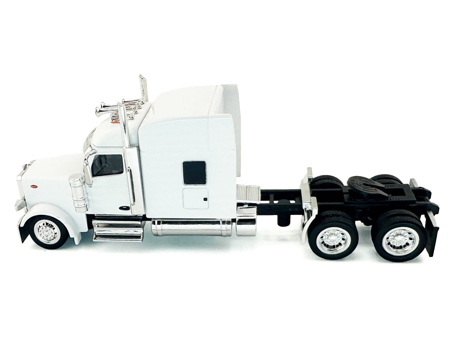 Peterbilt 589 with Stand Up Sleeper Cab White 1/87 (HO) Plastic Model Car by HO Logistics