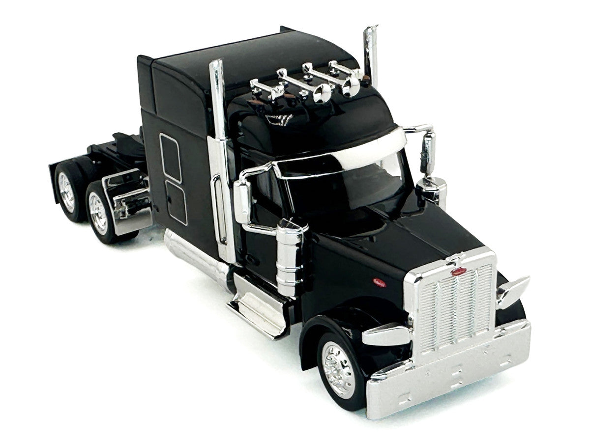 Peterbilt 589 with Stand Up Sleeper Cab Black 1/87 (HO) Plastic Model Car by HO Logistics LuxuryLifeWay Online Store