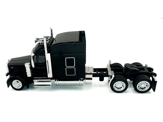 Peterbilt 589 with Stand Up Sleeper Cab Black 1/87 (HO) Plastic Model Car by HO Logistics LuxuryLifeWay Online Store