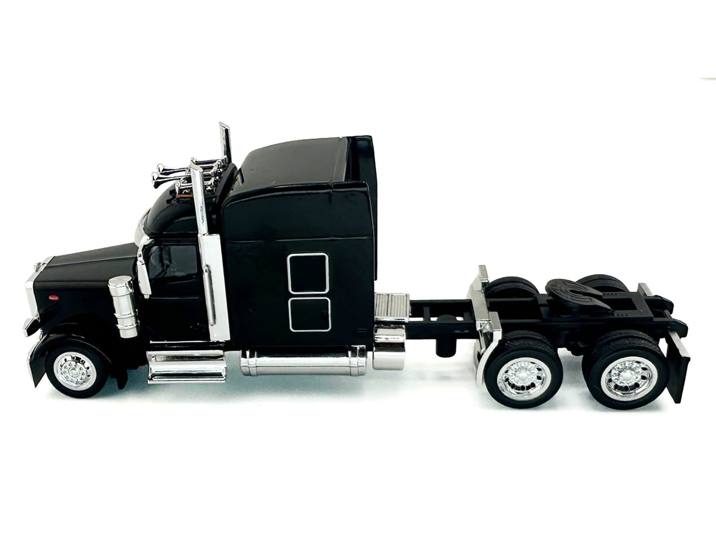 Peterbilt 589 with Stand Up Sleeper Cab Black 1/87 (HO) Plastic Model Car by HO Logistics