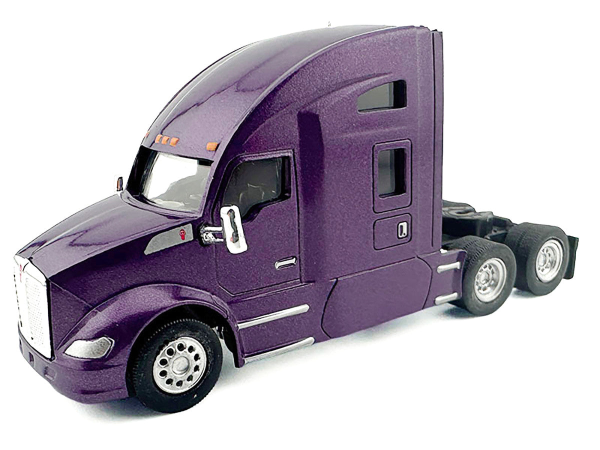 Kenworth T680 Sleeper Cab Purple Metallic 1/87 (HO) Plastic Model Car by HO Logistics LuxuryLifeWay Online Store