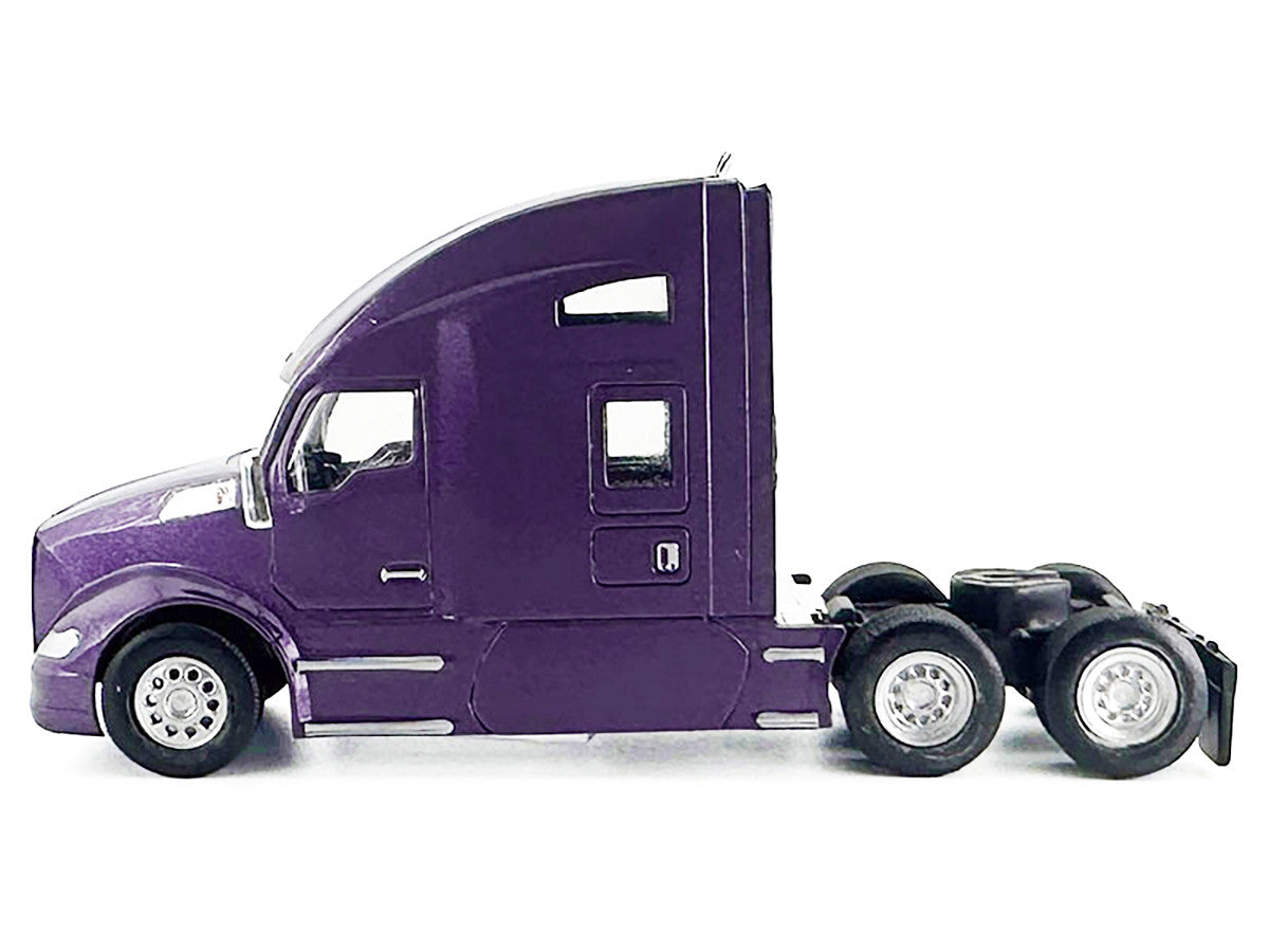Kenworth T680 Sleeper Cab Purple Metallic 1/87 (HO) Plastic Model Car by HO Logistics LuxuryLifeWay Online Store