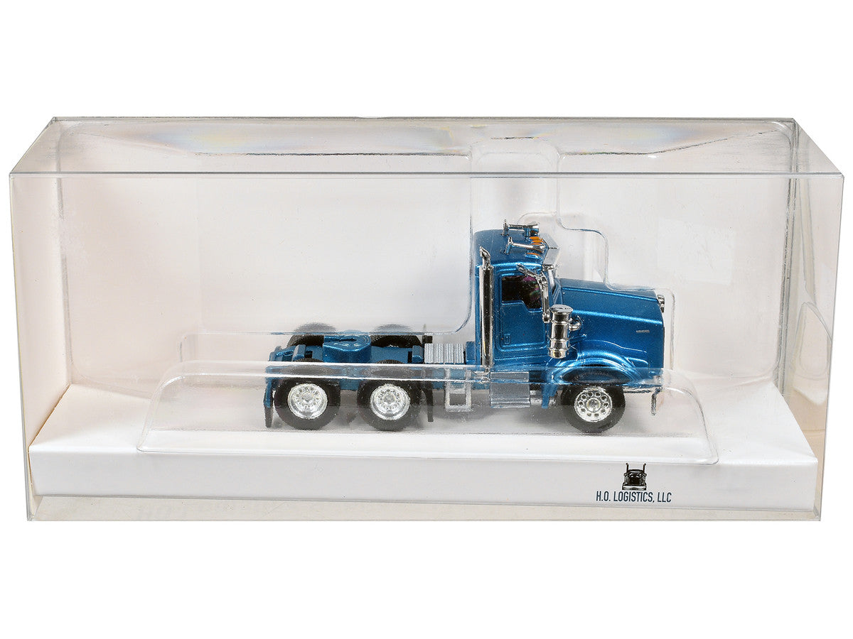Kenworth T800 Day Cab Blue Metallic 1/87 (HO) Scale Plastic Model Car by HO Logistics LuxuryLifeWay Online Store