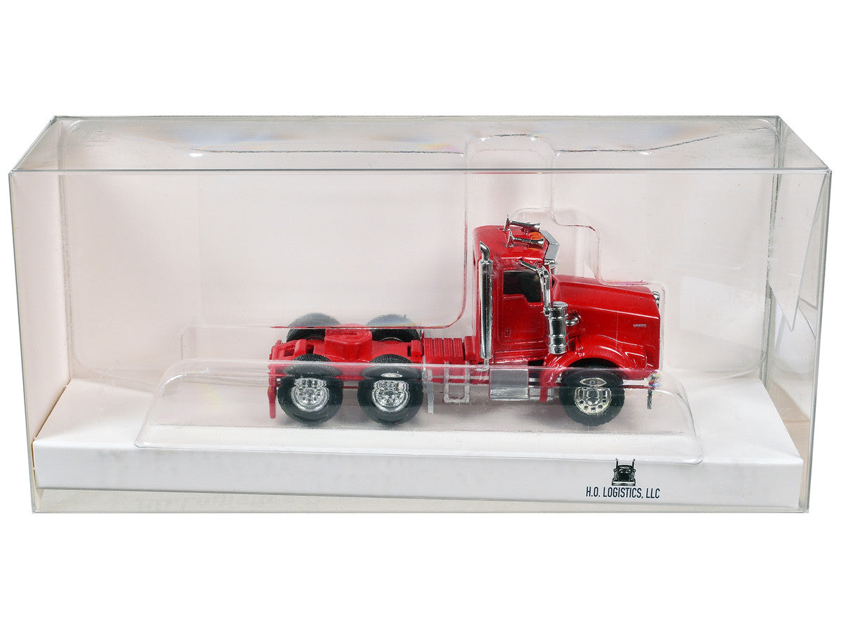 Kenworth T800 Day Cab Red 1/87 (HO) Scale Plastic Model Car by HO Logistics LuxuryLifeWay Online Store