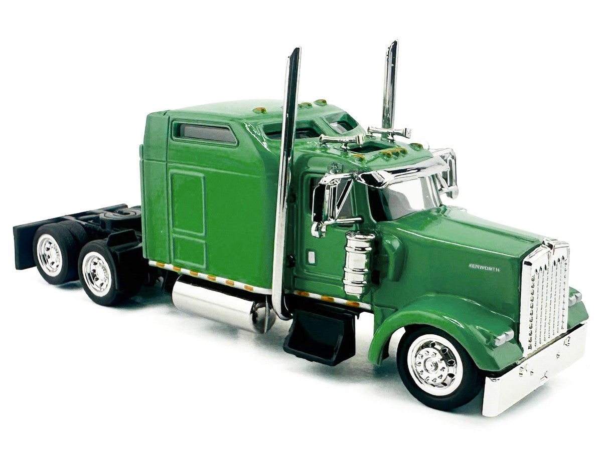 Kenworth W900L Truck Tractor with Sleeper Cab Lime Green 1/87 (HO) Scale Plastic Model Car by HO Logistics LuxuryLifeWay Online Store