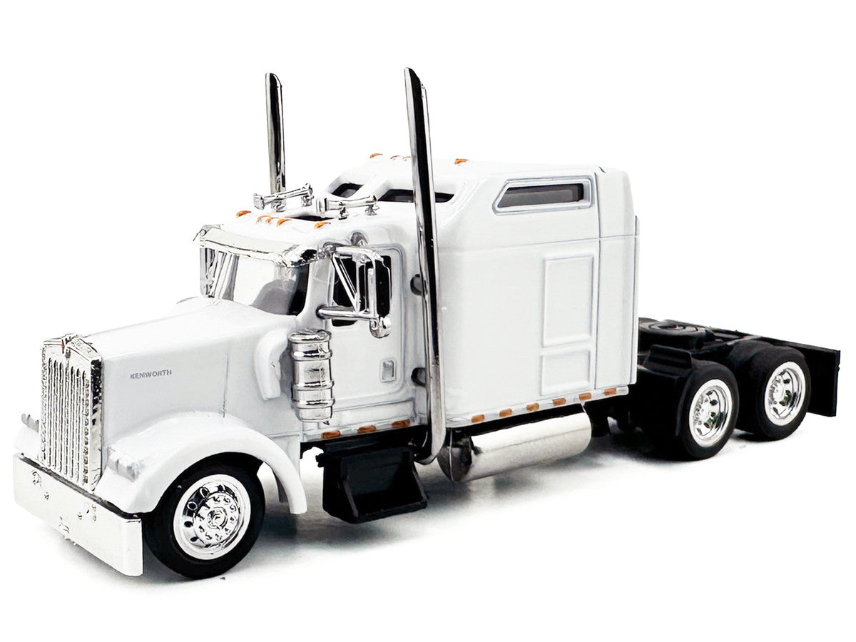 Kenworth W900L Truck Tractor with Sleeper Cab White 1/87 (HO) Scale Plastic Model Car by HO Logistics LuxuryLifeWay Online Store