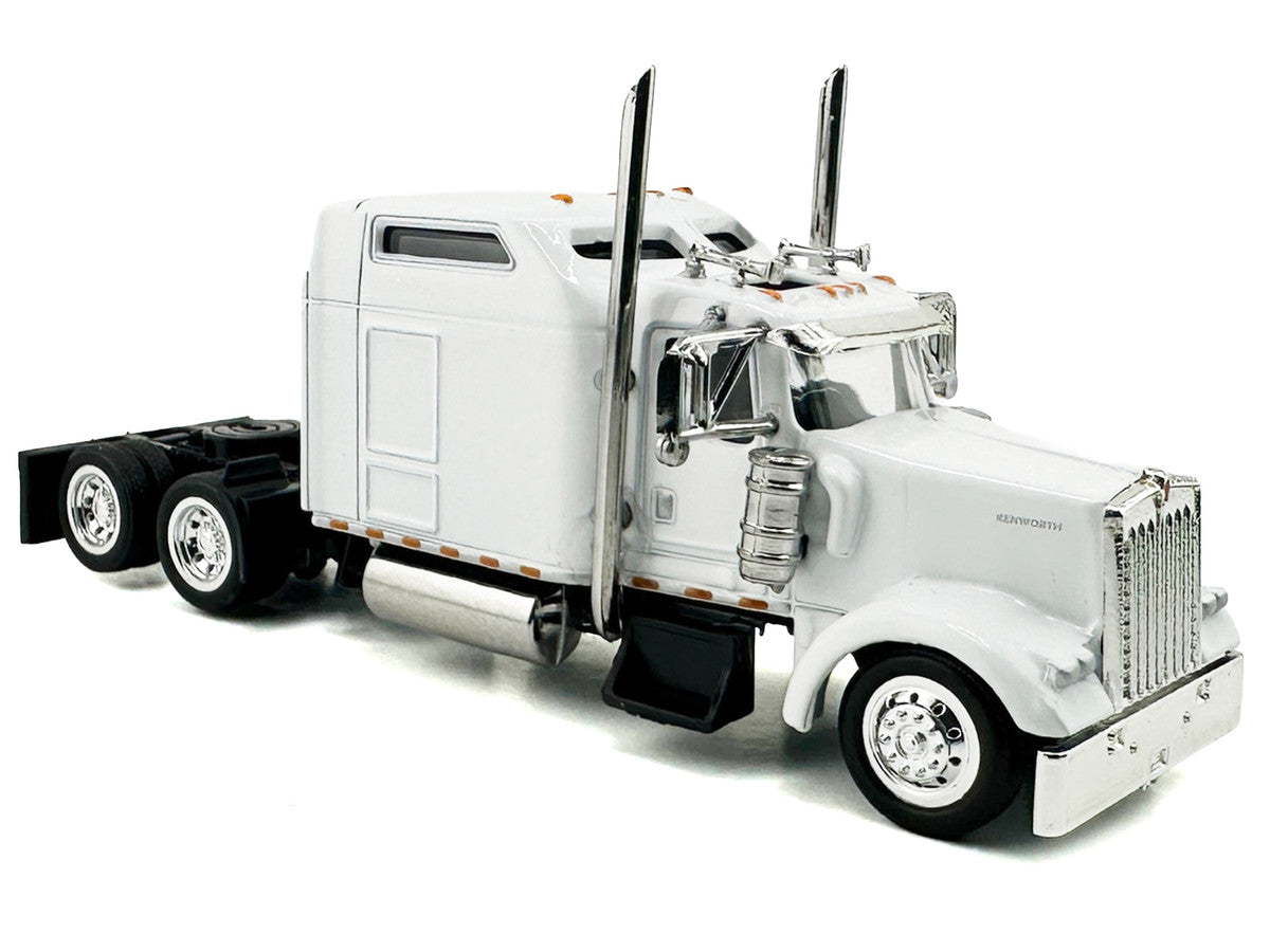 Kenworth W900L Truck Tractor with Sleeper Cab White 1/87 (HO) Scale Plastic Model Car by HO Logistics LuxuryLifeWay Online Store