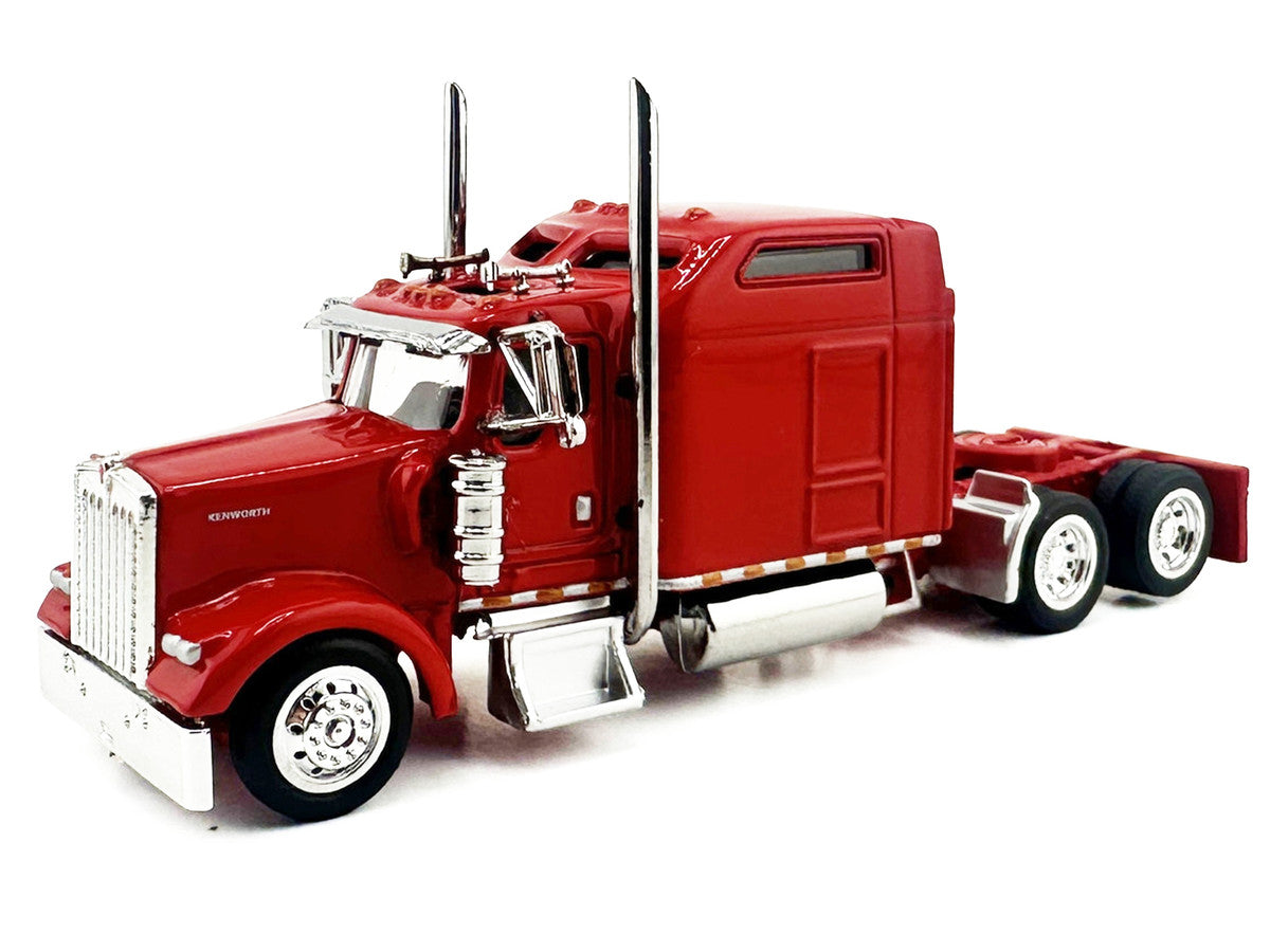 Kenworth W900L Truck Tractor with Sleeper Cab Red 1/87 (HO) Scale Plastic Model Car by HO Logistics LuxuryLifeWay Online Store