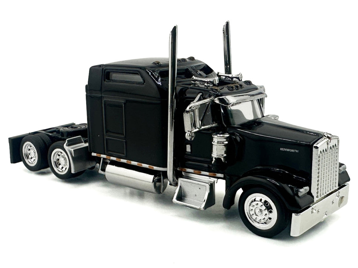 Kenworth W900L Truck Tractor with Sleeper Cab Black 1/87 (HO) Scale Plastic Model Car by HO Logistics LuxuryLifeWay Online Store