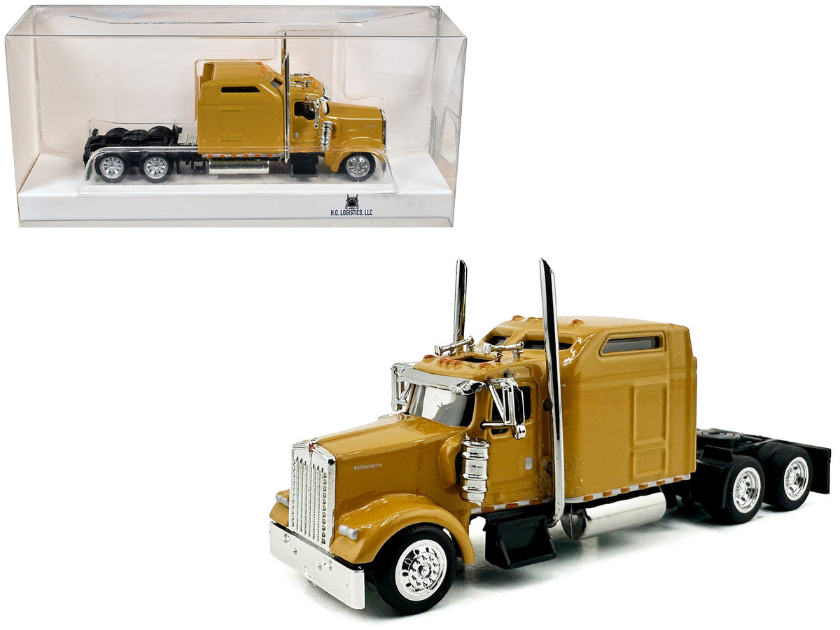 Kenworth W900L Truck Tractor with Sleeper Cab Yellow 1/87 (HO) Scale Plastic Model Car by HO Logistics LuxuryLifeWay Online Store