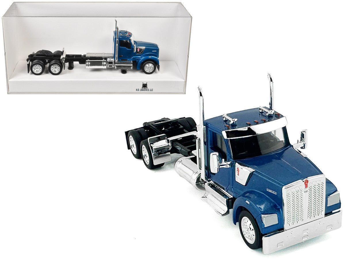 Kenworth W990 2-Axel Day Cab Blue Metallic 1/87 (HO) Plastic Model Car by HO Logistics LuxuryLifeWay Online Store