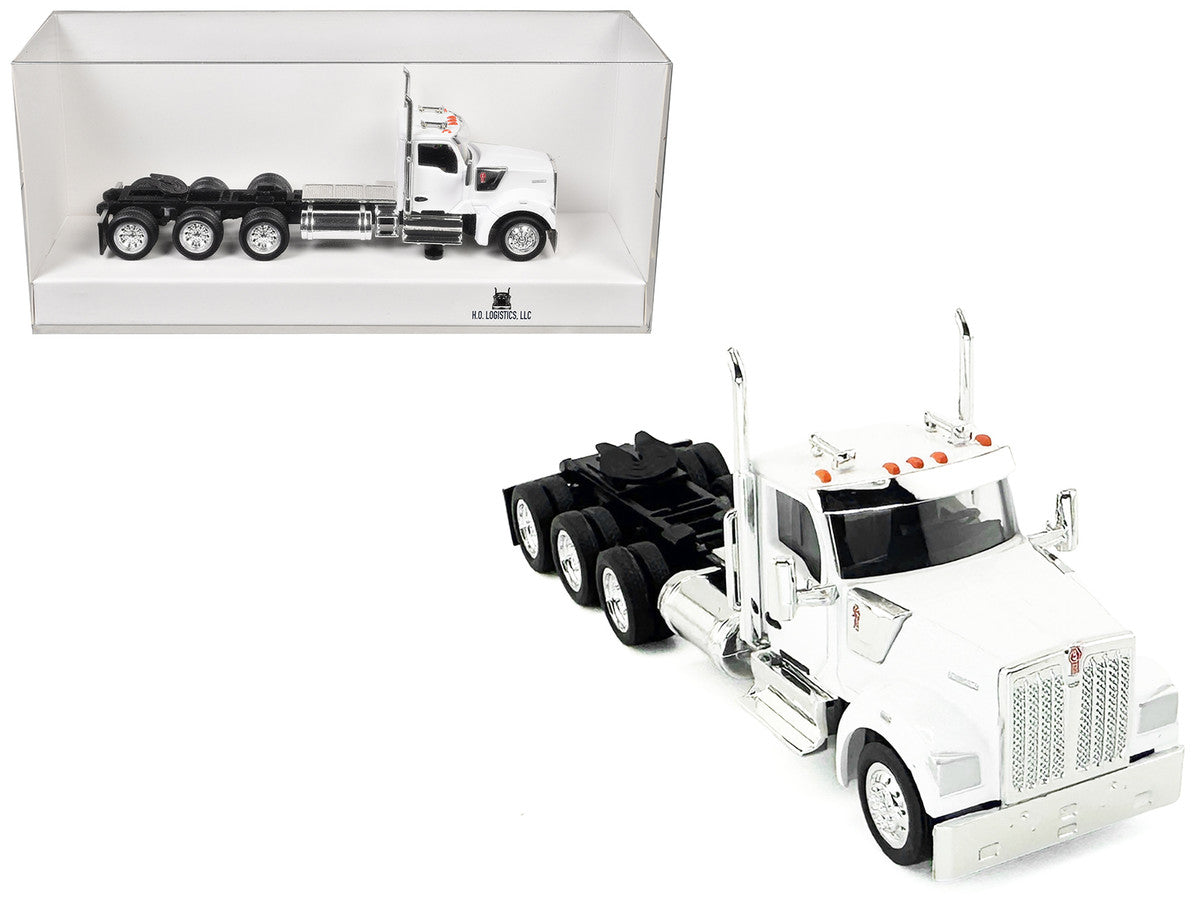 Kenworth W990 3-Axel Day Cab White 1/87 (HO) Plastic Model Car by HO Logistics LuxuryLifeWay Online Store