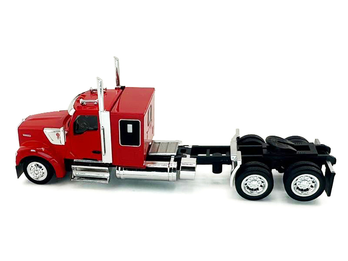 Kenworth W990 with Flat Top Sleeper Cab Red 1/87 (HO) Plastic Model Car by HO Logistics LuxuryLifeWay Online Store