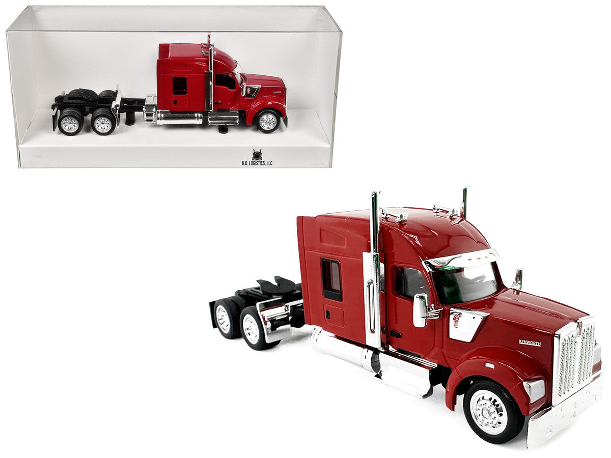 Kenworth W990 with Stand Up Sleeper Cab Red 1/87 (HO) Plastic Model Car by HO Logistics LuxuryLifeWay Online Store