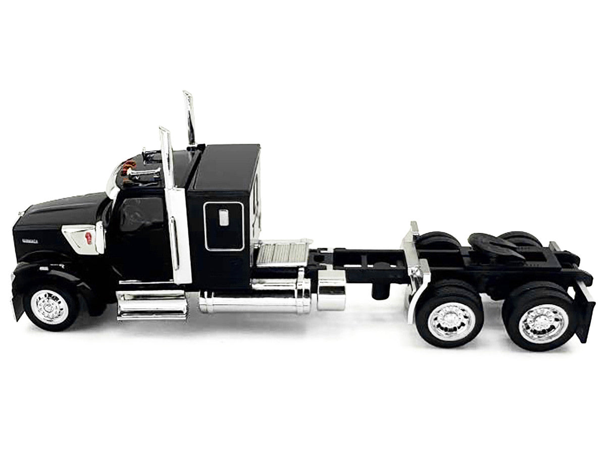 Kenworth W990 with Flat Top Sleeper Cab Black 1/87 (HO) Plastic Model Car by HO Logistics LuxuryLifeWay Online Store