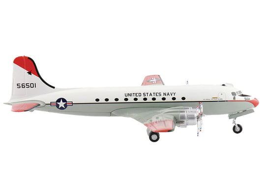Douglas C-54Q Skymaster Transport Aircraft "US Navy Test Pilot School" (1973) United States Navy "Airliner Series" 1/200 Diecast Model by Hobby Master LuxuryLifeWay Online Store