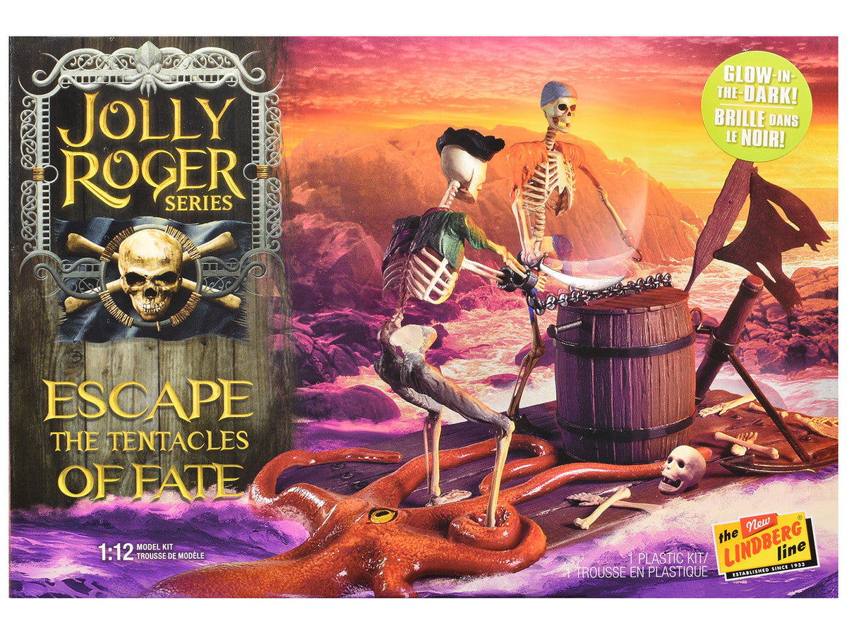 Skill 2 Model Kit Jolly Roger Series "Escape the Tentacles of Fate" Diorama Set 1/12 Scale Model by Lindberg LuxuryLifeWay Online Store