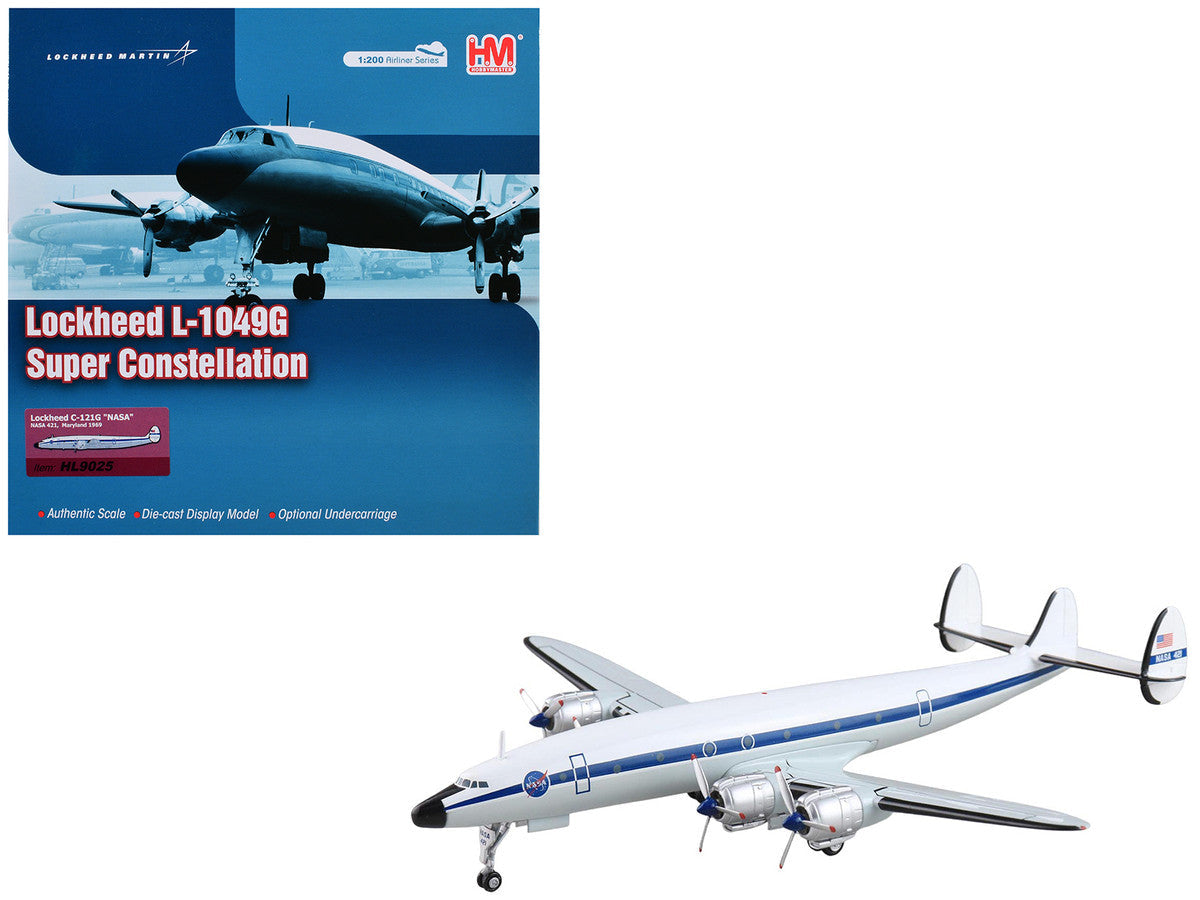 Lockheed C-121G Constellation Transport Aircraft "NASA 421 Maryland" (1969) National Aeronautics and Space Administration "Airliner Series" 1/200 Diecast Model by Hobby Master LuxuryLifeWay Online Store