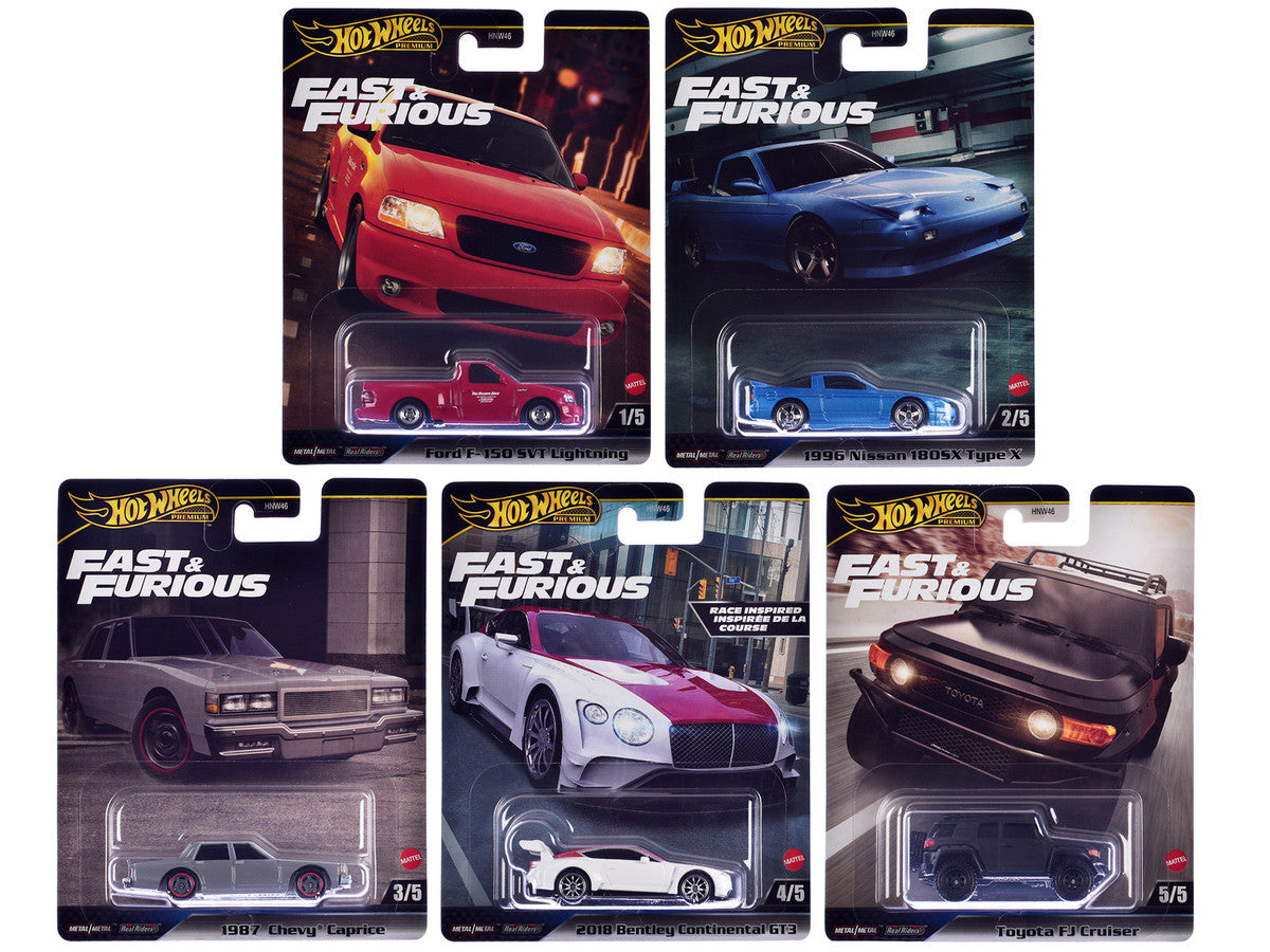 "Fast & Furious" 2024 5 piece Set H Diecast Model Cars by Hot Wheels LuxuryLifeWay Online Store