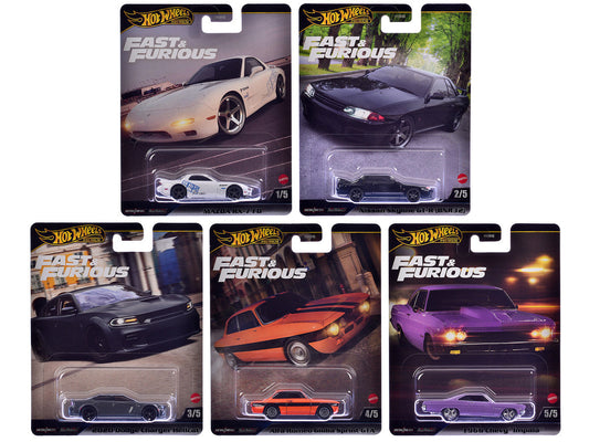 "Fast & Furious" 2025 5 piece Set K Diecast Model Cars by Hot Wheels LuxuryLifeWay Online Store